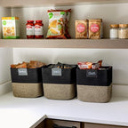NaturalCozy 13 Inch Cube Storage Bins Cotton Rope Woven Baskets for Organizing 3-Pack | 13 x 13 Storage Cubes | Fabric Square Storage Baskets for Shelves Organizer, Kids Toy Bins, Closet Baby Nursery - Image 4