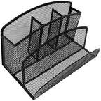 ARTIBETTER 2pcs Multi-functional Iron Mesh Desk Organizer for Efficient Filing and Desktop Storage Compact Mail Holder for Letters Receipts and Notebooks Sleek Office Supplies Organizer - Image 2