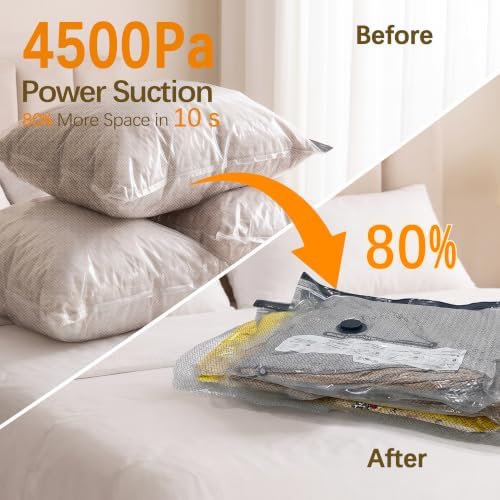 15 Pack Vacuum Storage Bags for Travel with Wireless Pump, 3 Sizes - Image 5