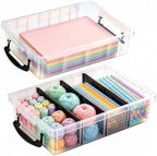 Citylife 2PC Storage Bins with Lids,Storage Box with Dividers by CITYLIFEHomeOrganization