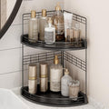Bathroom Countertop Corner Organizer for Small Spaces, 2-Tier Counter Shelf by JNFUZ