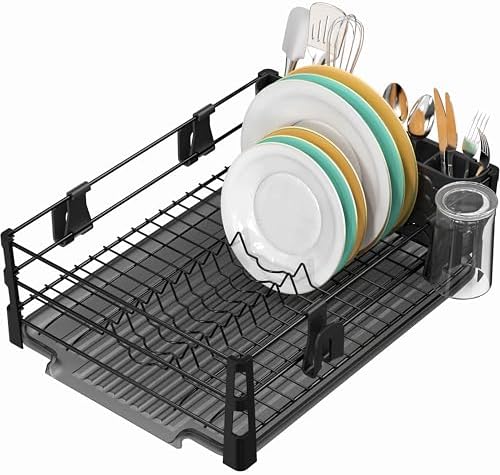 Simple Houseware Dish Drying Rack, Black by SimpleHouseware
