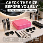 Boobowl Hard Travel Case for Hair Clippers, Barber Tool Organizer,Rose Red - Image 6
