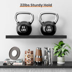 upsimples 23.6" Long Floating Shelves for Wall, Room Decor Set of 2, Black - Image 2