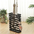 Tudomro Umbrella Stands for Entryway Large Metal Umbrella Holder 3.94 x 11.81 x 16.93 Inches with Removable Water Tray and Hooks Decor Freestanding Rectangular Hollow Rack for Home Office (Black) - Image 4