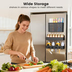 Mystozer Magnetic Spice Rack for Refrigerator Black, 3 Pack - Image 5