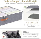 Yawinhe Pack of 2 Underbed Storage Bags, Foldable Clothes Storage with Clear Window, for Duvets, Clothes, 80 x 40 x 15 cm, Grey - Image 6