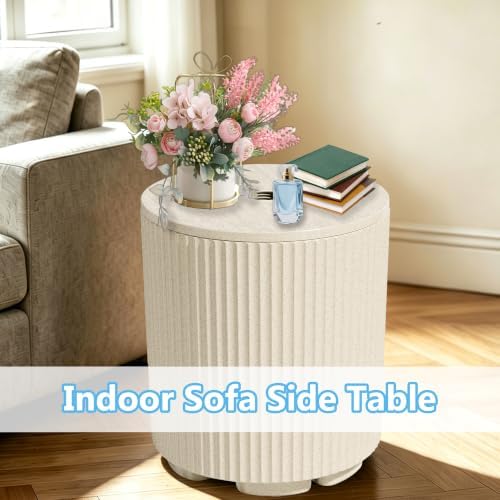 NicBex 2 Pack Outdoor Umbrella Base Table with 1.5 Inch Hole,Beige - Image 6