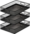 Tandefio 3 Pcs Black Desk Drawer Organizer Bulk Metal Mesh Tray by Tandefio