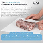White Freezer Paper 18" x 13200" (1100 feet) with Dispenser - USA-made Large Freezer Paper Roll for Meat & Fish - Poly-Coated Food Wrapping Material for Freezing by IDL Packaging - Image 7