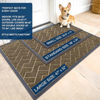 OLANLY Front Door Mat Outside 35x23, All-Season Absorbent Rubber Doormat - Image 2