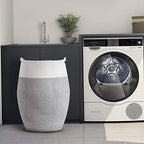 Cotton Rope Laundry Hamper by YOUDENOVA, 105L - Woven Collapsible Laundry Basket - Clothes Storage Basket for Blankets, Laundry Room Organizing, Bedroom Storage, Clothes Hamper – Grey & White - Image 7