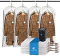 TAILI Hanging Vacuum Storage Bags Clothes, Coats, Jackets,4 Jumbo with Pump by TAILI