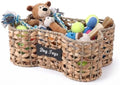 dog bone basket dog toy box Natural Seagrass & Rush Grass by Unknown