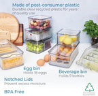 iDesign Crisp 7-Piece Recycled Plastic Refrigerator Organizer Bin Set - Image 5