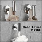 10pcs Bathroom Hardware Set, Brushed Nickel Bathroom Hardware Set, Including 16" Hand Towel Bars, Toilet Paper Holders, Towel Rings, Robe Towel Hooks - Image 4