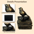 Dosker Bird Decorative Book Ends for Shelves (Retro Bronze) - Image 3