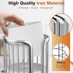 Toilet Paper Holder Stand, Freestanding Toilet Paper Storage,2 Pack,Silver - Image 5