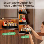 SNTD Pull Out Spice Rack Organizer for Inside Cabinets, Expandable,1-Pack - Image 4