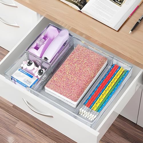 Purple Office Desk Accessories Set, Complete Supplies Kit with Organizer - Image 6