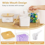 Homde Clear Laundry Detergent Dispenser: Reusable 3+2 Pack with Lids - Image 4