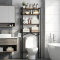GloTika 4-Tier Over The Toilet Storage, Anti-Tilt, 69.3" H, Black Brown by QualityHomewareTimlessComfort