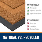 OLANLY Half Circle Front Door Mat Outside 71x23 All-Season Rubber Doormat - Image 3