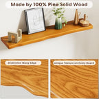 Organic Wavy Edge Floating Shelves,Hidden Brackets,2 Pack 36 in - Image 5