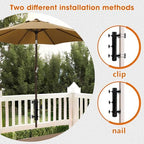 Heavy Duty Adjustable Metal Patio Umbrella Holder Clamp Stand - Image 6