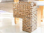 YAHUAN Stair Basket with Handles, Woven Water Hyacinth Stair Baskets for Carpeted Stairs, Natural Woven Water Hyacinth Seagrass Staircase Storage Organizer for Home (Water Hyacinth B) - Image 4