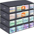 TasticTotes 4 Pack Under Bed Storage Containers, 75L Blanket Storage Bags by Unknown