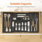 Lifewit Extra Large Silverware Drawer Organizer, Expandable Utensil Tray - Image 3