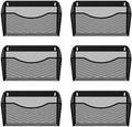 EasyPAG 6 Pack Wall File Organizer, Metal Mesh Hanging File Folder Holder for Letter/A4 Size Folders, Vertical Wall Mount Mail Sorter for Office Paperwork, Classroom, Black by EasyPAG