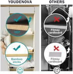 YOUDENOVA Hanging Closet Organizer and Storage, 6-Shelf, 2 Packs, Beige - Image 5