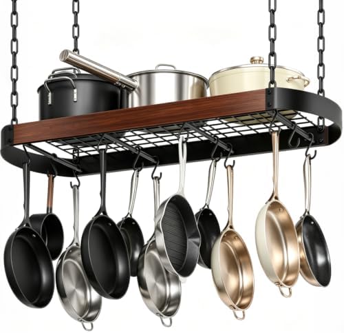 CHOEZON 32'' Hanging Pot Rack, Ceiling Pan Hanger, Pot Holder for Kitchen by Choezon