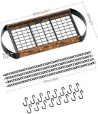 CHOEZON 31.7-Inch Hanging Pot Rack, Space-Saving Pot Hanger for Kitchen, Ceiling Pan Hanging Rack with 16 Detachable S Hooks, Sturdy Metal Frame, Industrial Style, Rustic Brown and Black TPR09BF - Image 4