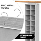 Simple Houseware 20 Section Shelves Hanging Shoes Organizer, Gray - Image 6