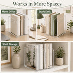 Acrylic Magazine File Holder, 3 Vertical Compartments Folder Organizer - Image 5