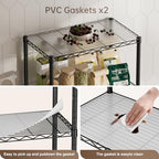 Golpart Shelves Storage Shelf Wire Closet Bathroom Organizers Metal Pantry - Image 4