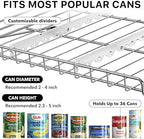 Simple Houseware 3-Tier Stackable Can Organizer Rack Hold 36 Cans, Chrome - Image 6