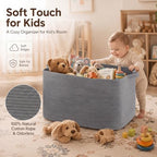 OIASKET 118L Extra Large Blanket Basket, 24.8" x 17.7" x 17.2" Woven Basket - Image 4