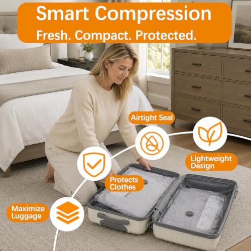 15 Pack Vacuum Storage Bags for Travel with Wireless Pump, 3 Sizes - Image 6