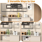 3 Usage Modes in Wall Cable Management Kit with Recessed Power, 4 Outlets - Image 2