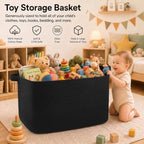 OIASKET 118L Extra Large Blanket Basket Living Room, 24.8"x17.7"x16.2" - Image 6