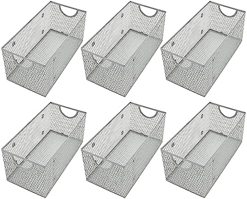 YBM Home Wire Mesh Storage Basket Organizer for CD and DVDs - 6 Pack by YBMHome