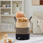 VIPOSCO 100L Extra Large Woven Laundry Basket Hamper, Brown Black - Image 2