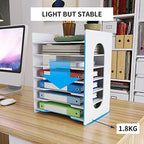 Natwind 7-Tier Office File Organizer For Desk,Paper Sorter,White - Image 5