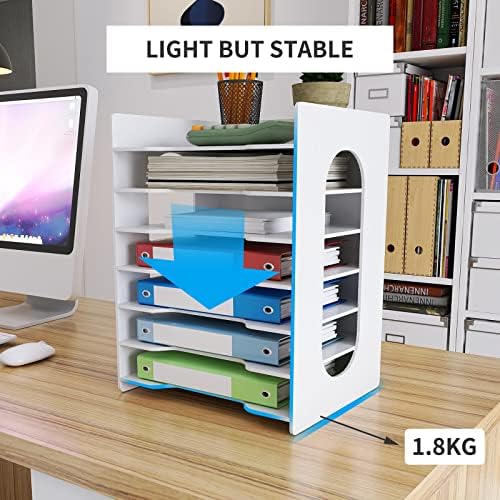 Natwind 7-Tier Office File Organizer For Desk,Paper Sorter,White - Image 5
