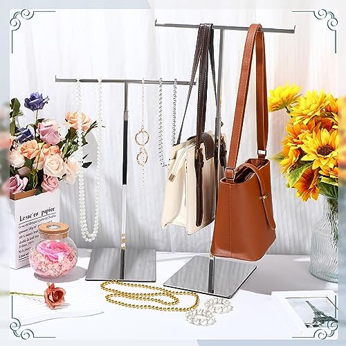 Leinuosen 4 Pcs Tabletop Purse Display Stand Metal T Bar Display - Image 5