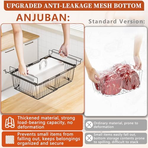 Hanging Freezer Organizer Bins for 5 to 20 Cu.Ft,Leak-Proof Bottom，4Pack - Image 6